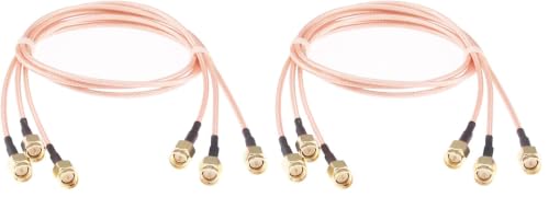 3pcs RF coaxial Coax SMA Male to SMA Male Antenna Extender Cable Adapter Jumper RG316 20in 50cm Cable(F01-3) (Pack of 2) - size: 20in / 50cm (Pack of 2)