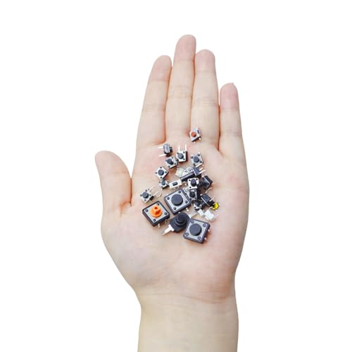 385PCS 27Values Micro Momentary Tactile Push Button Switch Assortment Kit 2 Pins/3 Pins/4 Pins Tact Pushbutton Switches Set - style: 385 PCS 27 Values