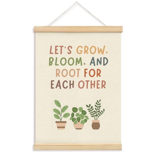 Plant Classroom Wall Decor,Let's Grow Bloom and Root for Each Other - color: each other
