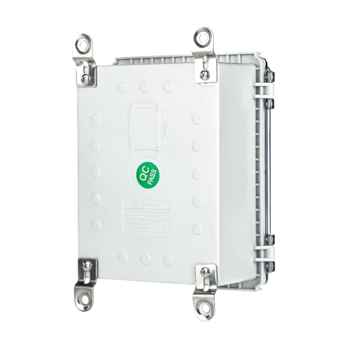 Junction Box Outdoor Waterproof Electrical Box Project IP67 ABS Enclosure - color: Clear, size: 8.7"x6.7"x4.3"