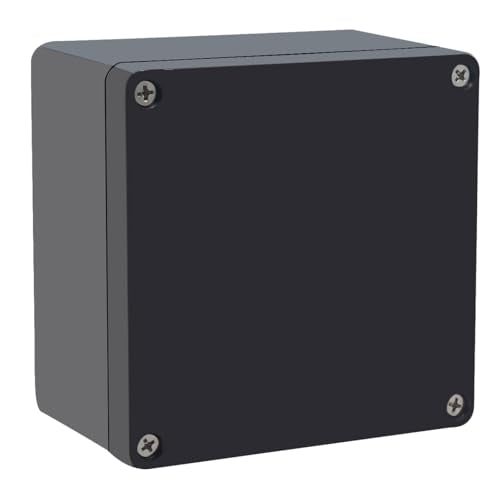 Project Box IP65 Waterproof Junction Box ABS Plastic Black Electrical Boxes DIY Electronic Project Case Power Enclosure 4.72x4.72x2.95 inch (120x120x75mm) - color: Black, size: 4.72"x4.72"x2.95"