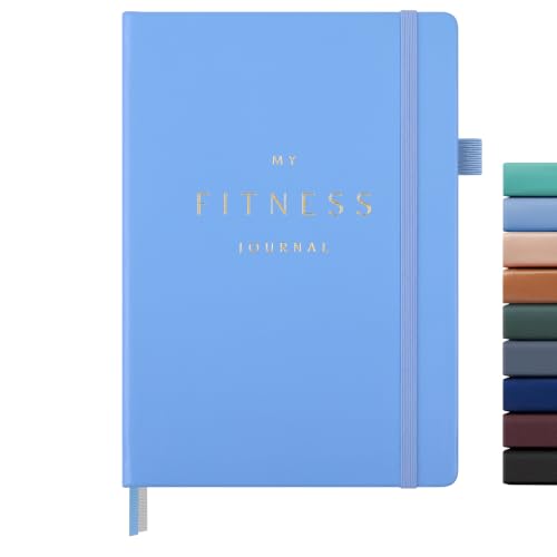 And Per Se Workout and Food Journal – Fitness Journal with Daily Diet Tracker & Gym Exercise Log Book for Men & Women – Undated, A5 Size, Leather Hardcover (Brilliant Blue) - color: Brilliant Blue, size: Fitness and Food