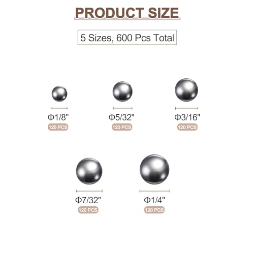 uxcell G10 Precision Balls Assortment Kit 1/8" 5/32" 3/16" 7/32" 1/4"
