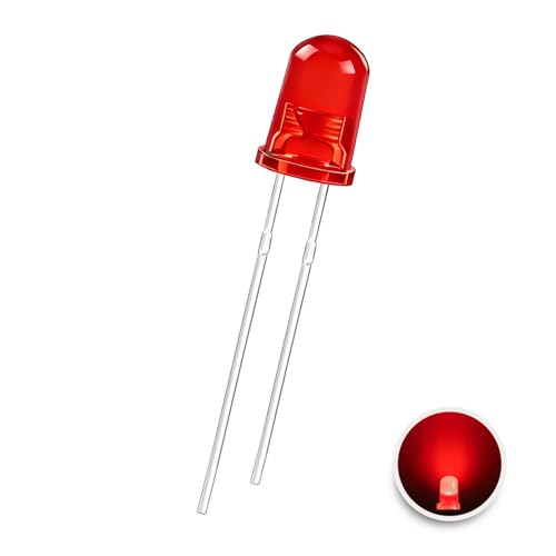 100-Pack 3mm Red Diffused LED Diodes, 2.0-2.2V 20mA - color: RED, size: 3MM