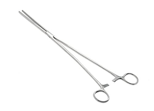 SE 16-Inch Stainless Steel Straight Forceps - Self-Locking, Serrated Tip for Precision Grip and Clamping - Perfect for Crafting, Fishing Tasks, Jewelry Making, and More! -615FS - size: 16", style: Straight