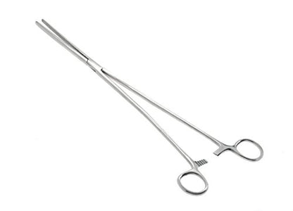 SE 16-Inch Stainless Steel Straight Forceps - Self-Locking, Serrated Tip for Precision Grip and Clamping - Perfect for Crafting, Fishing Tasks, Jewelry Making, and More! -615FS - size: 16", style: Straight