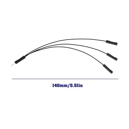 The Lord of the Tools 10Pcs Male to Female Jumper Du-pont Wire 2.54mm Pitch Ribbon Cable 28AWG for PC Motherboard 3D Printers, 140mm
