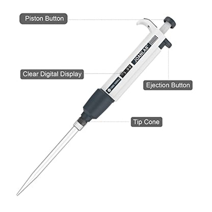 JOANLAB Micropipette 1000-5000ul Manual Adjustable Single Channel Pipettes High Accurate Lab Pipettors with Pipette Tips - color: 1000-5000ul