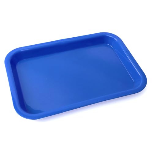 LA MIERE Dental Flat Tray Size F (MINI) - Plastic - 9-5/8" X 6-5/8" X 7/8" Autoclavable Magnetic Blue - color: Magnetic Blue