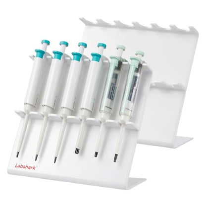 Lab Pipette Stand, Plastic Linear Pipette Holder, Z Shape, 2PCS - color: White, size: Z Shape