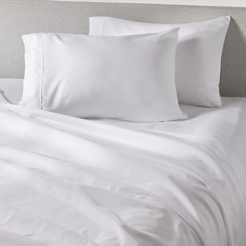 PeachSkinSheets Cooling Bed Sheets for Hot Sleepers (King, Classic White) - color: Classic White, size: King