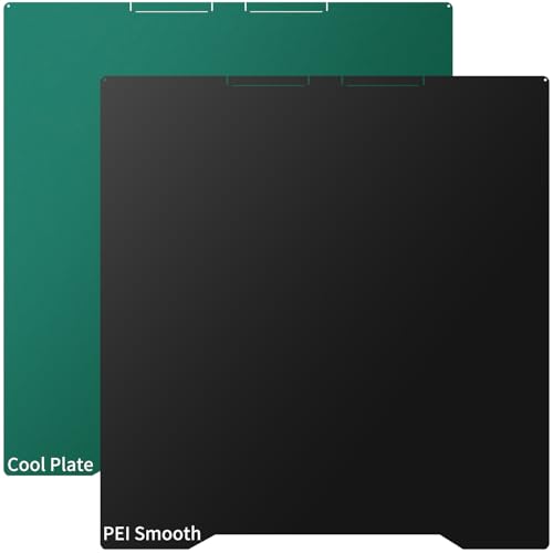 Upgraded K2 Pro Low-Temp Cool Build Plate + Smooth Import PEI Film, 310x325mm Double Sided Textured Cold Plate and Smooth PEI Sheet Spring Steel Removable Printed Bed for K2 Pro 3D Printer. - size: 310x325mm