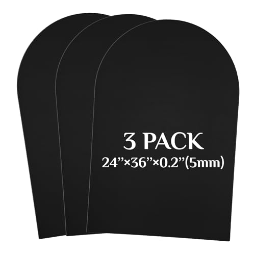 Novabright 3 Pcs Arched Foam Board 24 x 36 Inches PVC Foam Poster Board Waterproof for Signs School Projects Handicrafts Artistic Creation Indoor Outdoor (Black) - color: Black