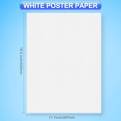 VinTS 30Pcs White Poster Board, 11.7" x 16.5" White Poster Paper 230GSM - color: White, size: 30 Pack 11.7x16.5