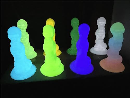 RepRapper 4 x 250g Glow Colors Pack, Glow in the Dark PLA Filament 1.75mm (+- 0.03mm) for 3D Printer, 4x250g Spools - Yellow, Purple, Green, White to Rainbow - color: Purple/Yellow/Green/White to Rainbow
