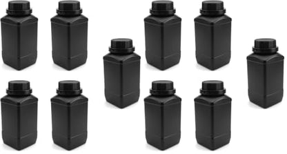 Heyiarbeit 5Pcs 33.8oz Plastic Lab Chemical Reagent Bottle, Wide Mouth HDPE Sample Storage Bottle Containers with Leak-Proof Sealed Jars for Liquid/Solid/Powder/Lab Chemical Storage Black (Pack of 2) - size: 1000ml (5pcs) (Pack of 2)