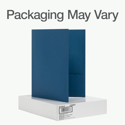 Oxford 2 Pocket Folders, 50 Pack, Blue, School & Classroom Value Pack - color: Blue