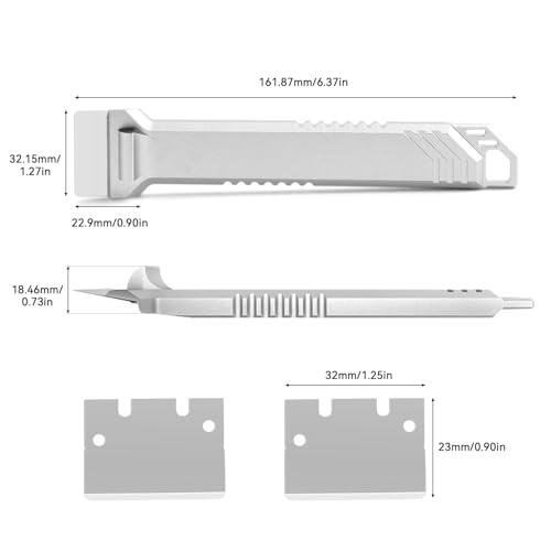 3D Printer Scraper Tool,Upgrade All Metal 3D Print Spatula for Model Removal,with 3pcs Blade Compatible with Bambu Lab Build Plate Cooktop Scraper X1,P1 Series,SK5 Steel 3D Printings Shovel