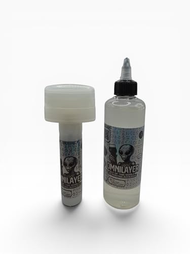 OMNILAYER 3D Printing Bed Adhesive Compatible with Bambu Labs, Flash Forge, Creality, Snapmaker. Works on PEI, PEO, Smooth, Textured, Glass. (50mm + 250ml) - color: 50mm + 250ml