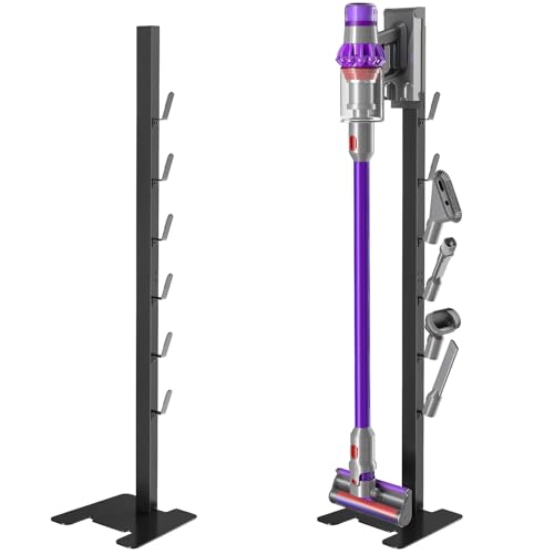 XIGOO Dyson Vacuum Stand for Gen5 Detect V15 V12 V11 V10 V8 V7 V6 - color: Black, size: 6 Hooks