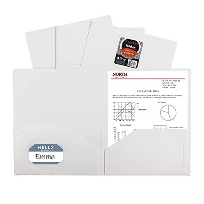 C-Line Heavyweight Poly Portfolio, White, 25/Box (33957) - color: White, size: 25-Pack