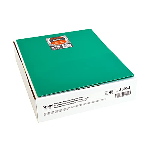 C-Line Heavyweight Poly Portfolio, Green, 25 Pack (33953) - color: Green, size: 25-Pack
