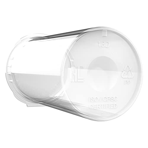13 Dram CR Plastic Packaging Pop Top Containers - Child Resistant Travel Holder Vial Bottles - 315 qty (Clear) - color: Clear