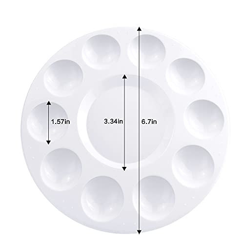 Paint Tray Palette,60pcs Paint Trays for Kids,Plastic Paint Pallet or Pupils to Painting,DIY Craft,Play Party at Home,Kindergarten or School (Pack of 2) - size: 60pcs (Pack of 2)