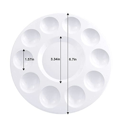 Paint Tray Palette,60pcs Paint Trays for Kids,Plastic Paint Pallet or Pupils to Painting,DIY Craft,Play Party at Home,Kindergarten or School (Pack of 2) - size: 60pcs (Pack of 2)