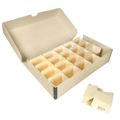 Lineco Archival Slide Storage Box, Clamshell Box, 11.68x6.37x2.25 Inch, Tan - size: Pack of 1