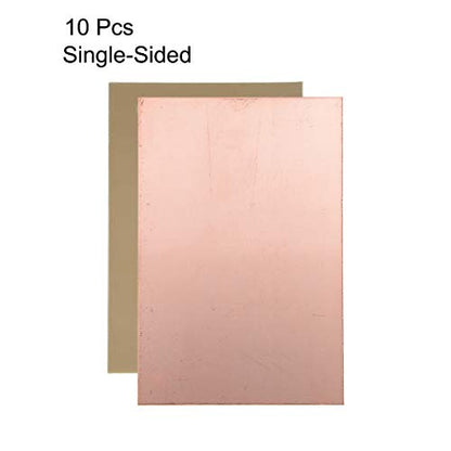 uxcell 180x120mm Single-Sided Copper Clad Laminate PCB Circuit Board FR4 1.5mm Thickness DIY Prototyping PCB Board 10pcs - size: 180x120mm