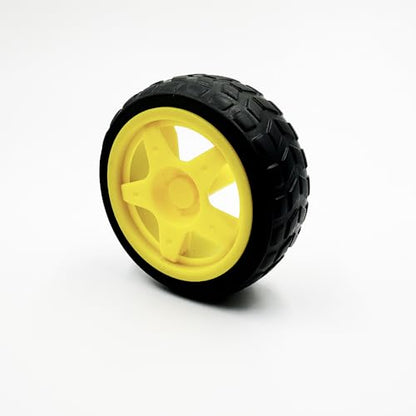 4PCS Toy Car Wheel 65mm Rubber Tire Wheels for RC Car Truck Robot DIY Model Toy Parts