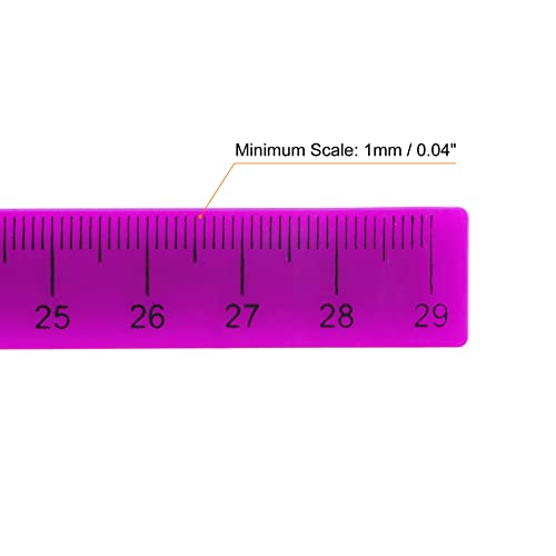 HARFINGTON Whiteboard Magnetic Ruler 29cm Metric Blackboard Straight Rulers Office Measuring Tools, Rose Red - color: Rose Red