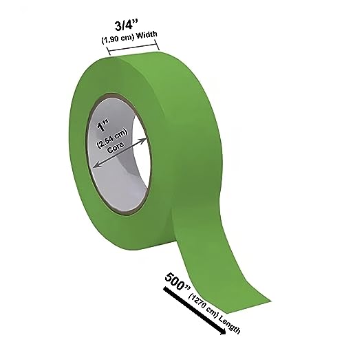 USA Made Lab Labeling Tape Variety Pack, 500" Length x 3/4" Width, 1 Inch Core [3 Rolls of Assorted Colors] (Pack of 2) - size: 500*75*1 inches (Pack of 2)