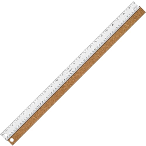 Metal Ruler 24 Inch, Non-Slip Cork Backing, Ink Bleed-Resistant Edge, 1 Pcs - style: 24"Single