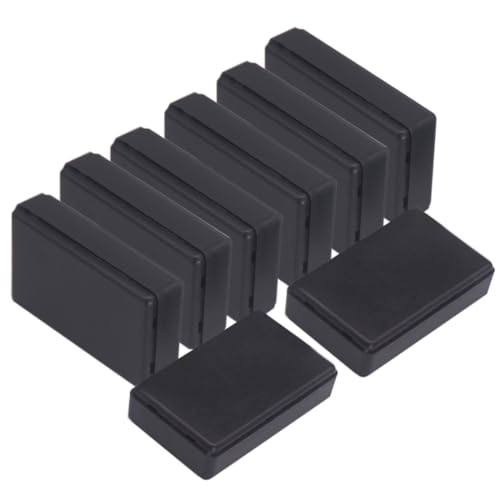 Zulkit 8Pcs Project Boxes ABS Plastic Electrical Project Case Power Junction Box Black 2.28 x 1.38 x 0.59 inch (58 x 35 x 15 mm) - color: 8 PCS, size: 2.28" x 1.38" x 0.59"