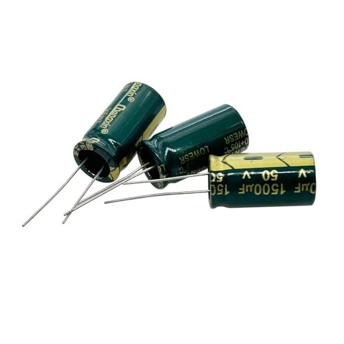 10Pcs 1500uF 50V Aluminum Electrolytic Capacitor, 13x25mm DIP - style: 10Pcs 50V 1500UF