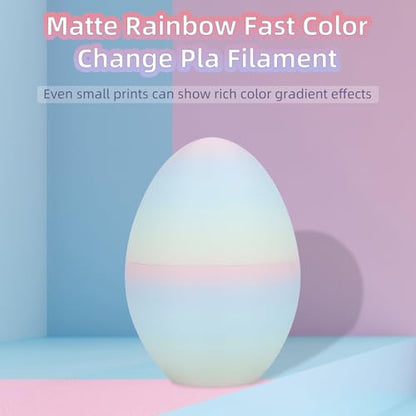 3DHoJor Matte Rainbow 3D Printer PLA Filament 1.75mm +/- 0.03 Multicolor Change Filament 1 KG(2.2lbs) Spool Fit Most FDM Printer-Yellow Pink Blue Green - color: Matterainbow: Yellow Pink Blue Green