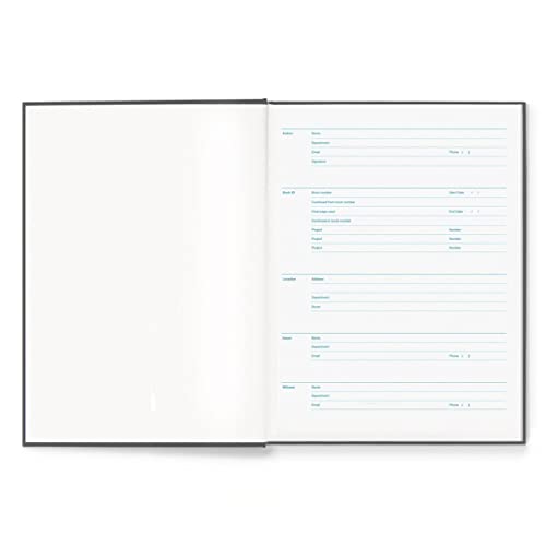 Vela Sciences Advanced E7-B Expanded Hardcover Lab Notebook, 9.25 x 11.75 in (23.5 x 30 cm), 144 Pages, Permanent Bound, 70lb Heavyweight Paper (1-Pack, Grid)