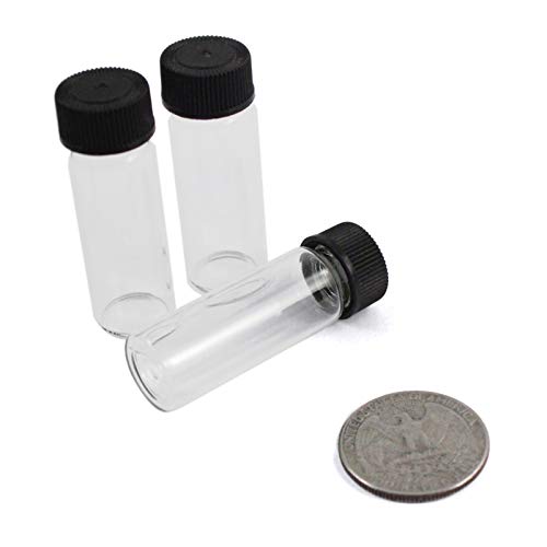 144pk 1 1/3 Dram Small Glass Vials with Screw On Cap, Hobby and Craft Lab Sample Vial Set - size: 1 1/3 Dram
