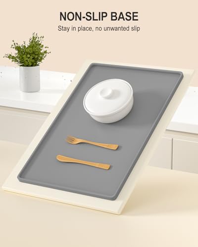 Silicone Art Mat for Crafts, 16" x 24" Waterproof Non-Slip Painting Mat - color: Gray, size: 16" x 24"