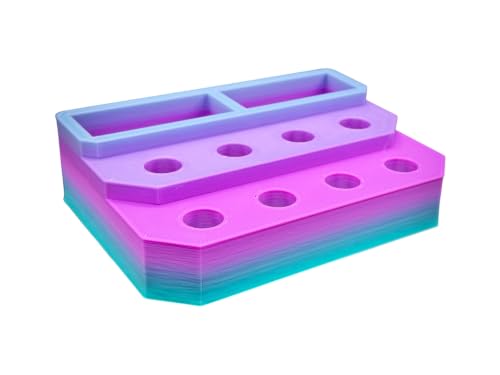 Slide Stand-14mm Eight Spaces with Segmented Storage (Cotton Candy) - color: Cotton Candy