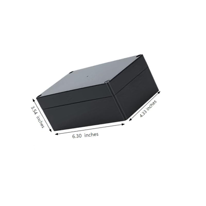 Project Box for Electronics -Electrical Enclosure, Junction Box ABS Plastic Dustproof Waterproof IP65, with 4 PCS M16 Cable Glands Black (6.3x4.33x3.54 inch (160 x 110 x90 mm) - size: 6.3x4.33x3.54 inch (160 x 110 x90 mm)
