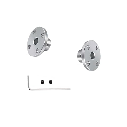 6 Pcs 5mm Aluminium Alloy RC Key Hub Shaft Coupling, Flange Shaft Coupling Connector for DIY RC Model Motor - size: 5mm