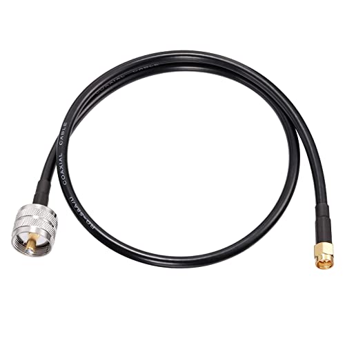 Superbat SMA to PL259 Adapter Cable SMA Male to UHF Male PL-259 Coax Jumper Cable (2ft RG58) for Handheld HAM & CB Radio,Antenna Analyzer,Dummy Load,SWR Meter etc. - size: 2ft