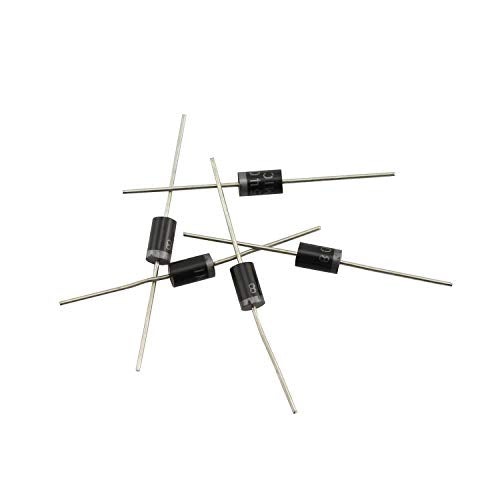 Tegg 100pcs Diode Assorted Kit 8 Values DIY Electronic Components Diode Assortment Standard Recovery Power Rectifier 1N4148 1N4007 1N5819 1N5399 FR107 FR207 1N5408 1N5822