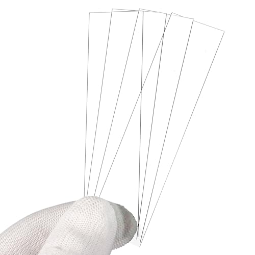 PATIKIL 25x100mm Glass Streak Plate, 6pcs Lab Glass Slides Microscope Glass Slides Optical Optically Clear Glass Slides Smooth Edges High Transparency Transparent Uniform Thickness - size: 25x100mm