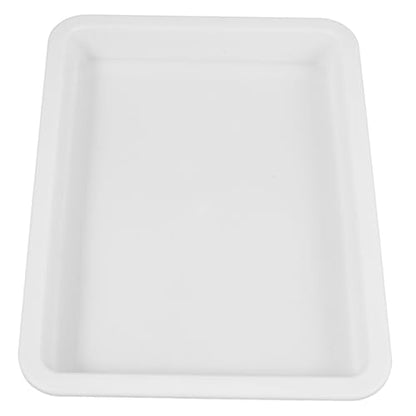 Plastic Lab Tray, 9.67x7.27in, Acid Resistant & Leak-Proof, White - color: White, size: 24.60X18.50X2.70CM