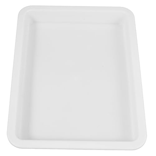 Plastic Lab Tray, 9.67x7.27in, Acid Resistant & Leak-Proof, White - color: White, size: 24.60X18.50X2.70CM