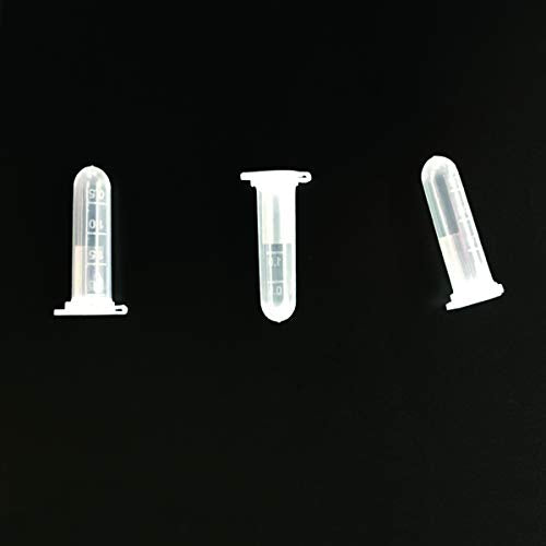 2ml Plastic Vial Tube Sample Storage Container for Fragrance, Beads, Liquid, Pack of 100